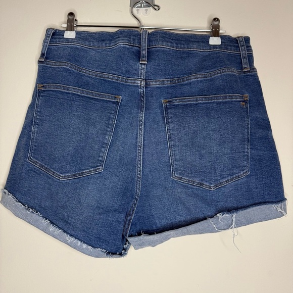 MADEWELL High Rise Distressed Raw Hem Summer Denim Jean Cutoff Shorts - Picture 7 of 9